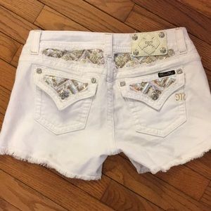 Miss Me jean shorts size 30 white cut offs.